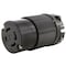 Ac Works Locking Connector, L14-30R, 30 A, 125/250V AC, Single Phase, 3 Pole, Black ASL1430R-BK - alternate 1